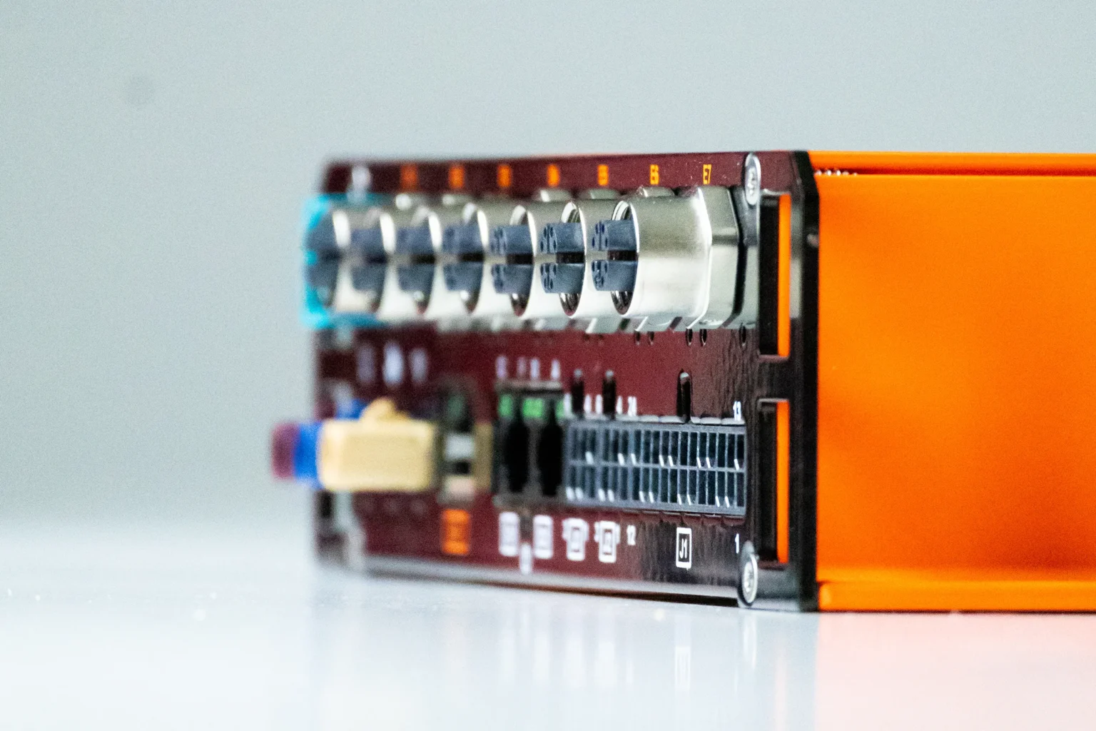 Close up of the VG212 - Vehicle Gateway for Public Transport Fleets